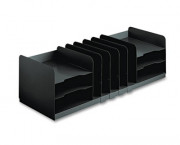 Adjustable Organizer, 11 Sections, Steel, 30 x 11 x 8 1/8, Black