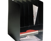 Compact Combo Organizer, Eight Sections, Steel, 9 5/8 x 11 1/8 x 14 1/8, Black