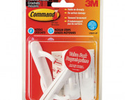 Adhesive Hook Value Pack, Medium, Holds 3-lb, White, 6/Pack