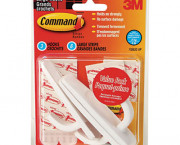 Adhesive Hook Value Pack, Large, Holds 5-lb, White, 3/Pack