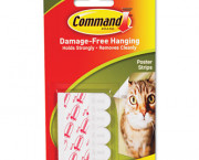 Adhesive Poster Strips, White, 12 Strips/Pack