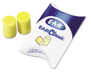 Classic Ear Plugs, Pillow Paks, Uncorded, PVC Foam, Yellow, 200 Pairs/Box