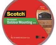 Exterior Weather-Resistant Double-Sided Tape, 1 x 450, Gray w/Red Liner
