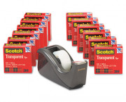 C60 Desktop Dispenser/12 Rolls Transparent Glossy Tape, 1