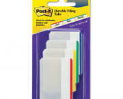 Durable File Tabs, 2 x 1 1/2, Striped, Assorted Standard Colors, 24/Pack