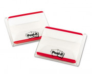 Durable File Tabs, 2 x 1 1/2, Striped, Red, 50/Pack