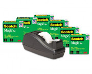C40 Desk Tape Dispenser and 6 Rolls Scotch Magic Tape, 1