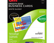 Inkjet Glossy Business Cards, 2 x 3 1/2, White, 200/PK