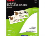Inkjet Magnetic Business Cards, 2 x 3 1/2, White, 10/Sheet, 30/Pack