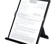 Fold-Flat Freestanding Desktop Copyholder, Plastic, 150 Sheet Capacity, Black