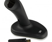 Ergonomic Wireless Optical Mouse, Three-Button, Small, Black