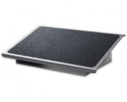 Adjustable Steel Footrest, Nonslip Surface, 22w x14d, Charcoal/Black
