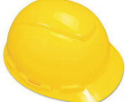 Hard Hat with 4-Point Ratchet Suspension, Yellow