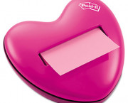 Heart Notes Dispenser for 3 x 3 Pop-up Notes, Pink