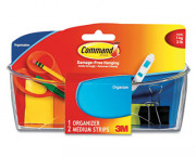 Small Organizer with Command Strips, Clear