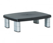Adjustable Height Monitor Stand, 12 x 15 x 1-5 7/8, Black/Silver