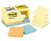 Bonus Pack Pop-Up Refills 3 x 3, Canary Yellow/Ast., 100-Sheet 18/Pack