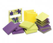 3D Pop-Up Disp Notes Refill, 3 x 3, Three Colors, 12 90-Sheet Pads/Pack