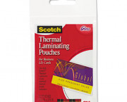 Business card size thermal laminating pouches, 5 mil, 3 3/4 x 2 3/8, 20/pack