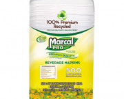 100% Premium Recycled Beverage Napkins, 1-Ply, 9 3/4 x 9 1/2, White, 4000/Ctn.