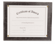 Award-A-Plaque Document Holder, Acrylic/Plastic, 10-1/2 x 13, Black