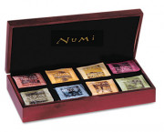 Velvet-Lined Tea Chest, 14 1/2 x 2 1/2 x 6 1/2, Mahogany