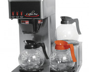 Three-Burner Low Profile Coffee Maker, Stainless Steel