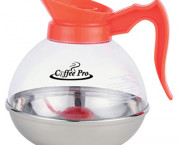 Unbreakable Decaffeinated Coffee Decanter, 12-Cup, Stainless Steel/Polycarbonate