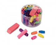 Eraser Pack, Assorted Colors, 45/Pack