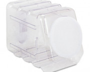 Interlocking Storage Container with Lid, Clear Plastic