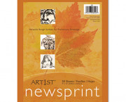 Art1st Newsprint Pads, 30 lbs., 9 x 12, White, 500 Sheets/Pad