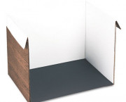Corrugated Study Carrel, 25w x 18d x 17h, Woodgrain Print
