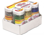 Spectra Glitter, .04 Hexagon Crystals, Assorted, 4 oz Shaker-Top Jar, 6/Pack