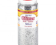 Spectra Glitter, .04 Hexagon Crystals, Silver, 16 oz Shaker-Top Jar