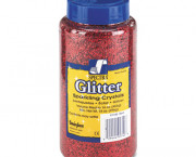 Spectra Glitter, .04 Hexagon Crystals, Red, 16 oz Shaker-Top Jar