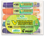 BeGreen Dry Erase Marker, Assorted, Chisel, 5 per Pack