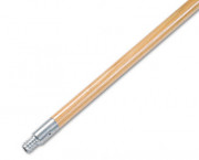Metal Tip Threaded Hardwood Broom Handle, 1