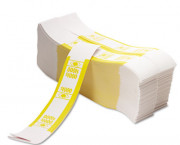 Color-Coded Kraft Currency Straps, $10 Bill, $1000, Self-Adhesive, 1000/Pack