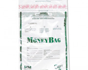 Biodegradable Plastic Money Bags, Tamper Evident, 9 x 12, Clear, 50/Pack