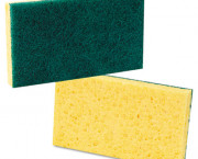 Medium Duty Scrubbing Sponge, 3 5/8 x 6 1/4, Yellow/Green, 20/Carton