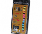Omega Colored Chalk, Low Dust, Assorted Colors, 12 Sticks/Pack