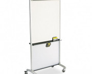 3-in-1 Presentation Easel, Dry-Erase, 33 1/2 x 39 1/2, Silver Frame