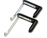 Adjustable Cubicle Hangers for 1 1/2 to 3 Inch Panels, Aluminum/Black, 2/Set