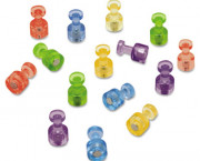 Magnetic Push Pins for Magnetic Planning Boards, Assorted Colors, 20/Pack