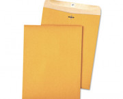 100% Recycled Brown Kraft Clasp Envelope, 9 x 12, Light Brown, 100/Box