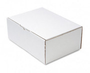 Corrugated Cardboard Die-Cut Folded Mailing Box, 10 x 14 x 5-1/2, White