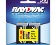 Alkaline Batteries, 9V, 2/Pack