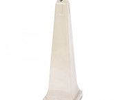 GroundsKeeper Cigarette Waste Collector, Pyramid, Plastic/Steel, Beige