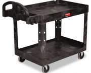 Heavy-Duty Utility Cart, 2-Shelf, 26w x 45d x 33h, Black