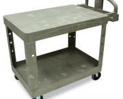 Flat Shelf Utility Cart, 2-Shelf, 25-5/8w x 43-7/8d x 33-1/3h, Beige